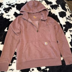 Women’s Carhartt 1/4 zip hoodie, size M, mauve